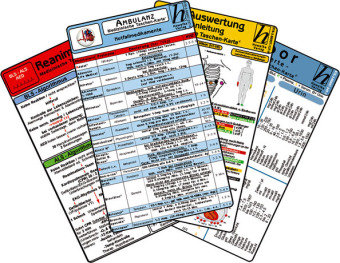 Ambulanz Karten-Set - EKG, Laborwerte, Notfallmedikamente, Reanimation Hawelka Verlag, Hawelka Uwe