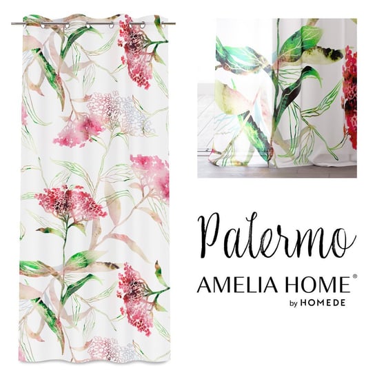 AmeliaHome, Firana Palermo na przelotkach, Różnokolorowy, 140x250 cm AmeliaHome