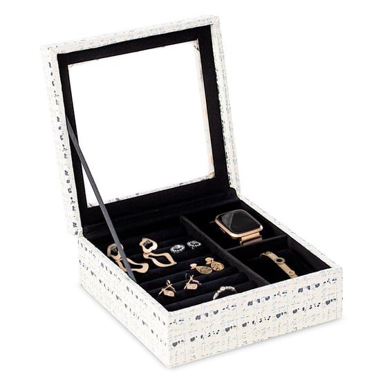 Ameliahome Pudełko Na Biżuterię Masca 18X6,5 Czarne Kremowe AmeliaHome
