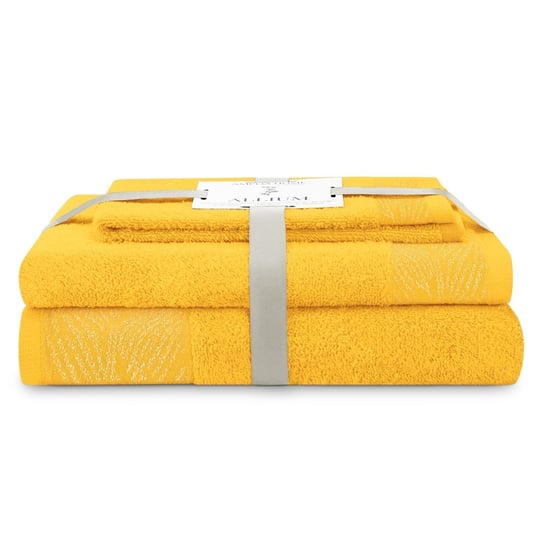 AmeliaHome, Ręcznik Allium żółty 30x50+50x90+70x130 cm AmeliaHome