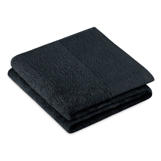 AmeliaHome, Ręcznik Flos, czarny, 70x130 cm AmeliaHome