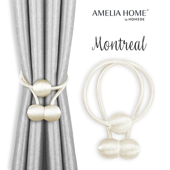 Ameliahome Upinacze Do Zasłon Montreal 2 Szt Beżowe AmeliaHome