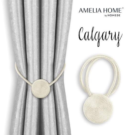 AmeliaHome, Zasłony dodatki Calgary, kremowy AmeliaHome