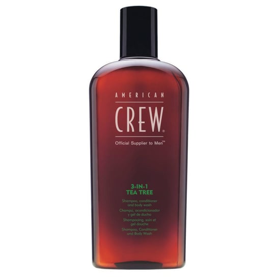 American Crew, Tea Tree, szampon odżywka i żel pod prysznic dla mężczyzn 3w1, 1000 ml American Crew