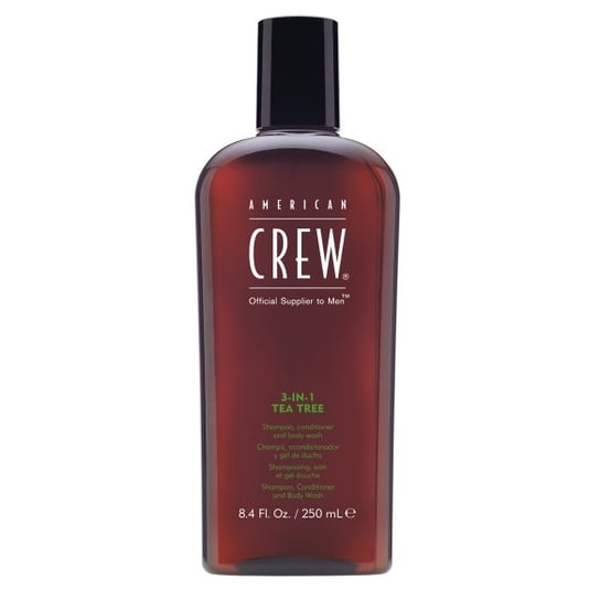 American Crew, Tea Tree, szampon odżywka i żel pod prysznic dla mężczyzn 3w1, 250 ml American Crew