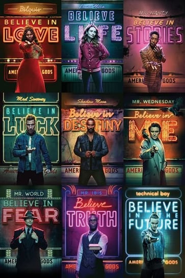 American Gods Characters - plakat 61x91,5 cm Pyramid Posters