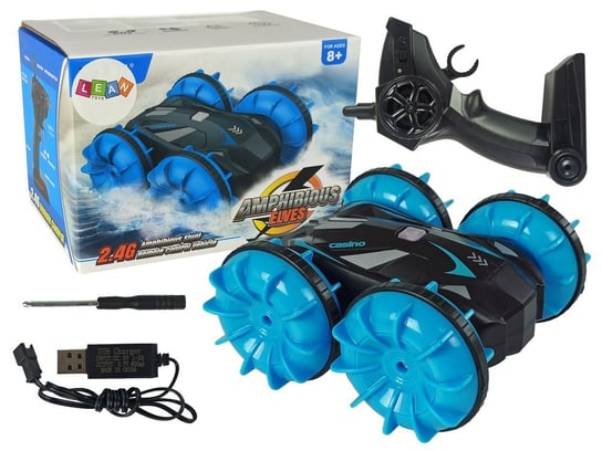 Amfibia Dwustronna Zdalnie Sterowana Niebieska 2,4G Lean Toys