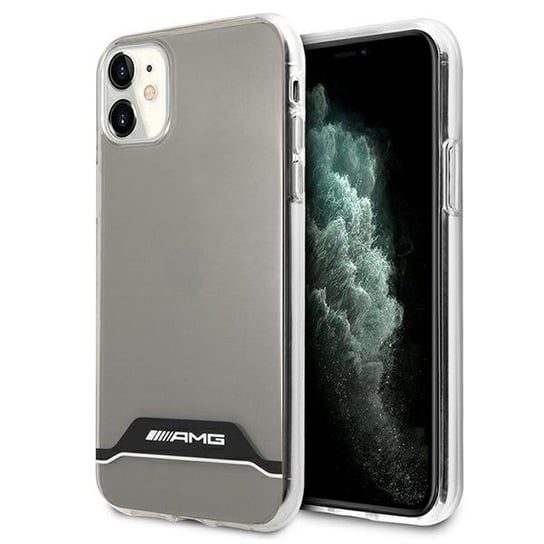 AMG AMHCN61TCBW iPhone 11 / Xr 6,1" przezroczysty/transparent hardcase Electroplate Black&White Mercedes