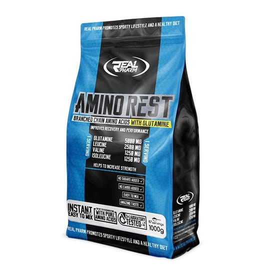 AMINO REST - aminokwasy - Real Pharm - 1000g Truskawkowo - arbuzowy Real Pharm