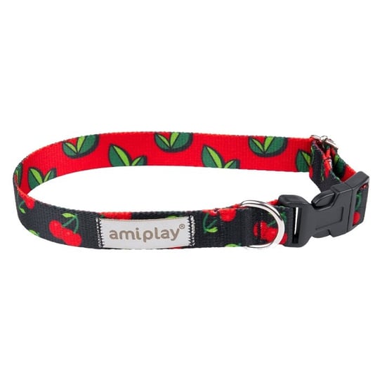 Amiplay BeHappy Obroża regulowana Cherry [rozmiar M] 25-40 x 2cm Amiplay