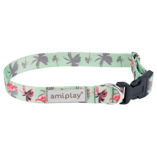 Amiplay BeHappy Obroża regulowana Flamingo [rozmiar M] 25-40 x 2cm Amiplay