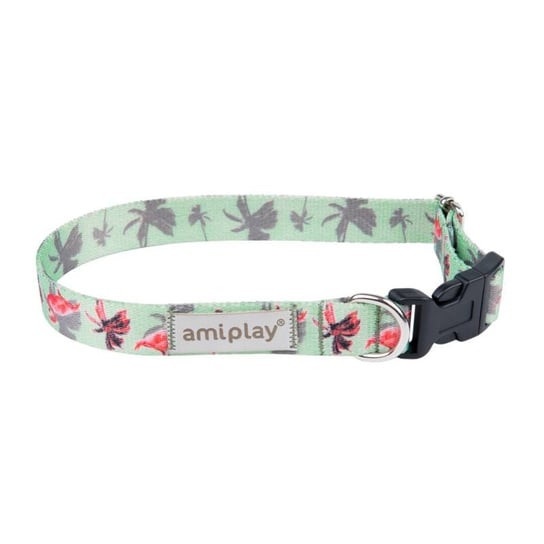 Amiplay BeHappy Obroża regulowana S 20-35 x 1,5cm flamingo Amiplay