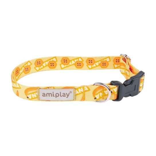 Amiplay BeHappy Obroża regulowana XL 45-70 x 2,5cm banana Amiplay