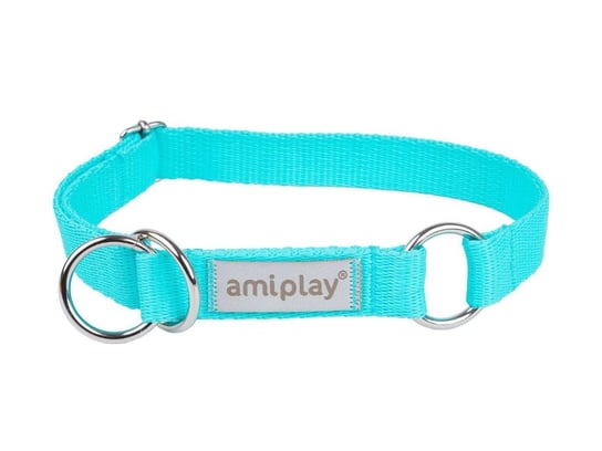 Amiplay Samba Obroża półzaciskowa L 35-50 x 2,5cm turkusowa Amiplay