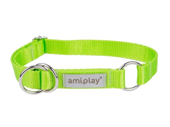 Amiplay Samba Obroża półzaciskowa L 35-50 x 2,5cm zielona Amiplay