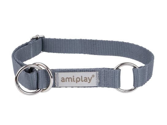 Amiplay Samba Obroża półzaciskowa XL 40-60 x 2,5cm szara Amiplay