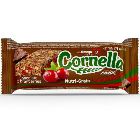 Amix Cornella Nutri-Grain Crunchy Musli Bar 50G Chocolate Cranberries Amix