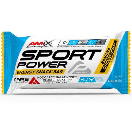 AMIX Sport Power Energy Snack Bar 45g BATON ENERGETYCZNY Banana Choco Chip Amix