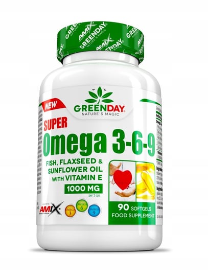 Amix, Super Omega 3-6-9 Odporność Zdrowe Kwasy, 90 Kap. AMIX