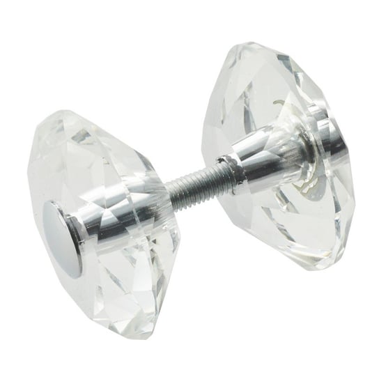 AMIX UCHWYT GAŁKA  MEBLOWA FI60MM - CHROM + CRYSTAL GKS001-60 Amix