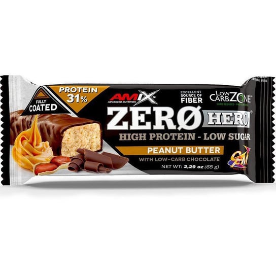 Amix Zero Hero Protein Bar 65G Baton Białkowy Peanut Butter Amix