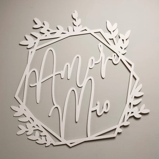 Amore Mio - drewniany napis, ozdoba na ścianę, szerokość: 60cm Inna marka