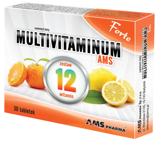 AMS Multivitaminum Forte, suplement diety, 30 tabletek AMS PHARMA