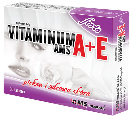 AMS Vitaminum A+E Forte, suplement diety, 30 tabletek AMS Pharma