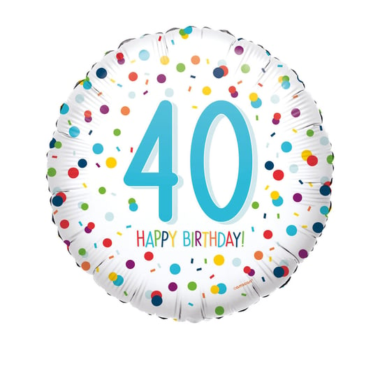 AMSCAN, Balon foliowy 40 urodziny Happy Birthday Amscan