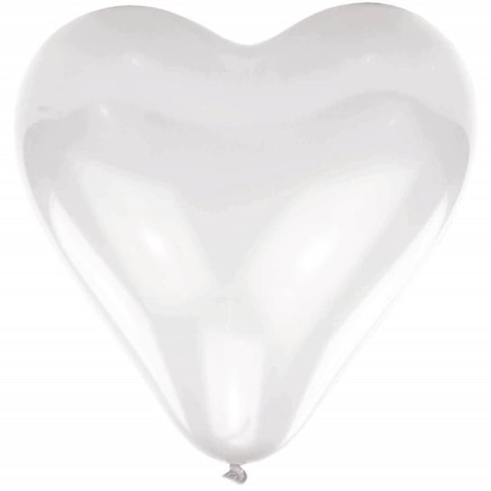 Amscan, balony lateks serca, białe, 40,6 cm, 10 szt. Amscan