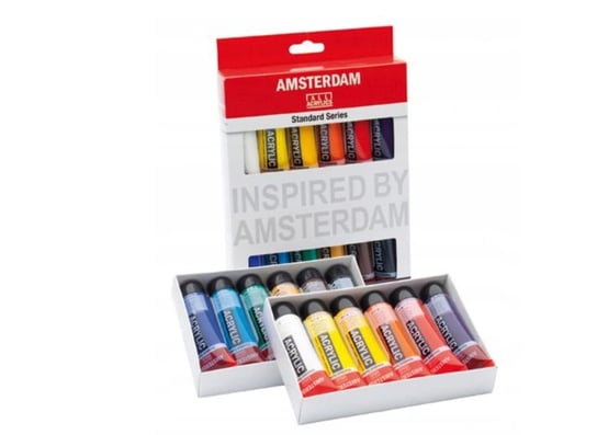 Amsterdam, Zestaw farb akrylowych, 12x20 ml Talens