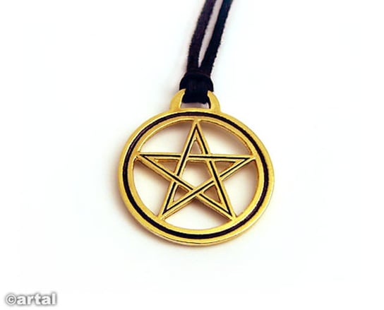 Amulet Złoty Pentagram Wisiorek Talizman Jubileo
