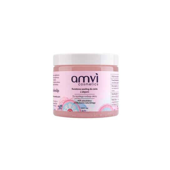 Amvi Cosmetics Kwiatowy peeling do ciała z olejami do każdego rodzaju skóry 200ml Amvi Cosmetics