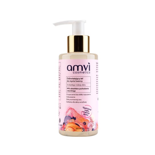 Amvi Cosmetics Odświeżający Żel do mycia twarzy do każdego rodzaju skóry 150ml Amvi Cosmetics