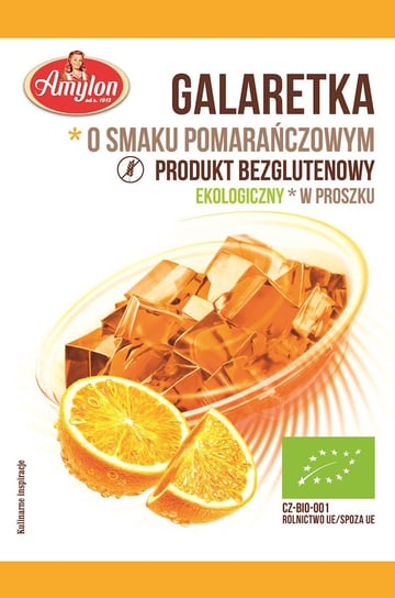 Amylon, galaretka o smaku pomarańczowym bezglutenowa bio, 40 g Amylon