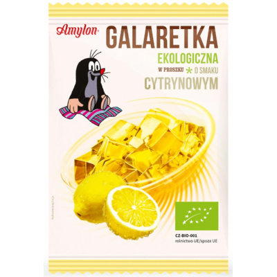 Amylon, Galaretka w proszku o smaku cytrynowym, Bio, 40 g Amylon