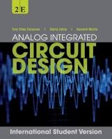 Analog Integrated Circuit Design Chan Carusone Tony, Johns David A., Martin Kenneth W.