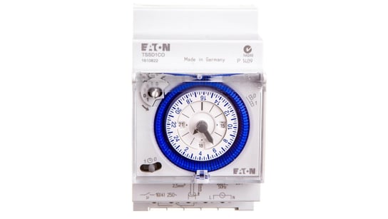 Analogowy zegar sterowniczy 16A jednokanałowy dobowy TSSD1CO 167391 Eaton