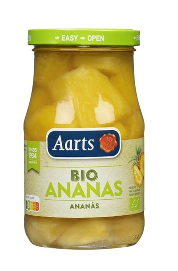 Ananas Kawałki W Lekkim Syropie Bio 350 G (190 G) (Słoik) - Aarts AARTS