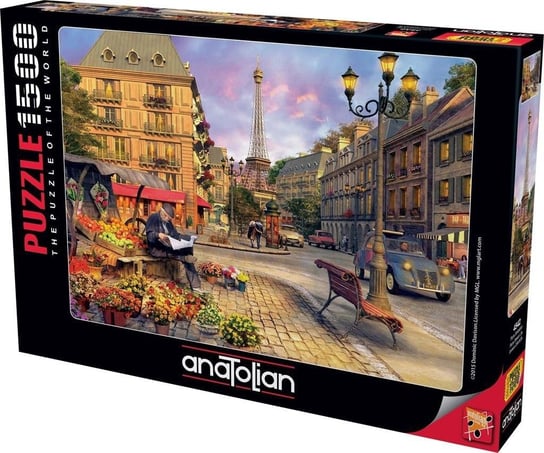 Anatolian, puzzle, Paryż, Widok na wieżę Eiffla, 1500 el. Anatolian