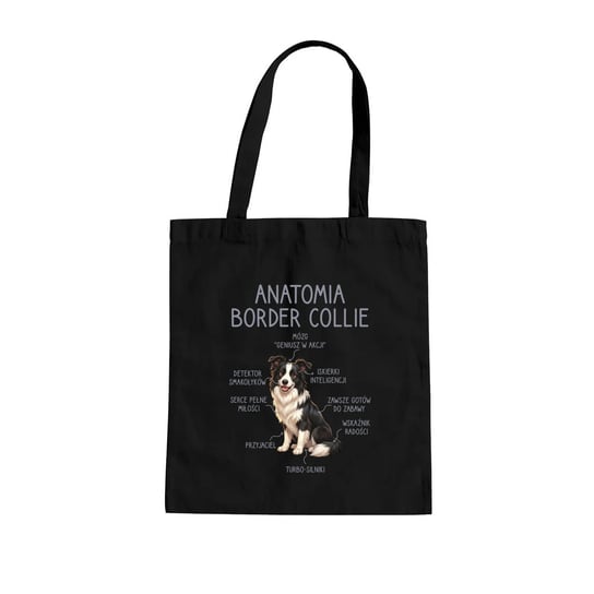 Anatomia border collie - torba na prezent Koszulkowy