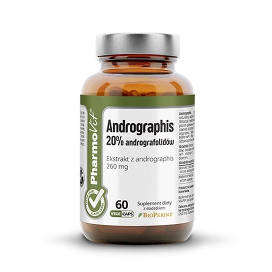 Andrographis 20% Andrografolidów 60 Kapsułek Clean Label - Pharmovit Pharmovit