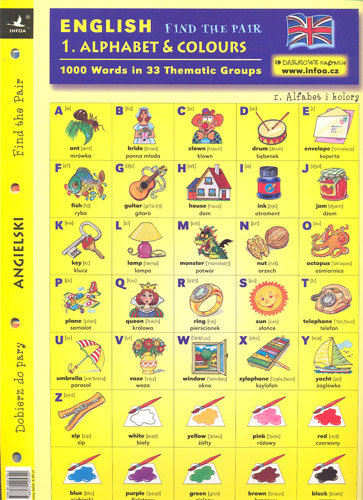 Angielski 1 Alphabet & Colours. Dobierz do pary Opracowanie zbiorowe