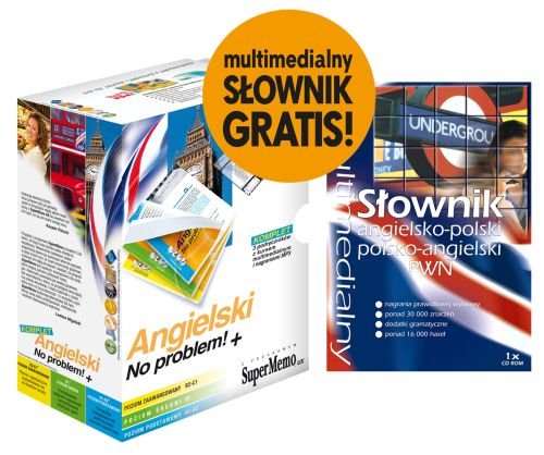 Angielski. No problem!+ 3w1 + Multimedialny słownik angielsko-polski polsko-angielski PWN SuperMemo World