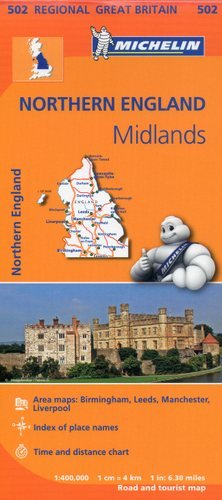 Anglia Północna. Mapa 1:400 000 Michelin Travel Publications