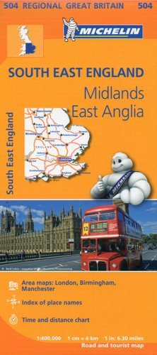 Anglia Południowo-Wschodnia. Mapa 1:400 000 Michelin Travel Publications