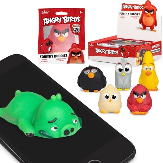 Angry Birds, figurka niespodzianka Squishy Buddies Majdan Zabawek