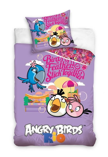 Angry Birds, Pościel dziecięca, 160x200 cm Carbotex