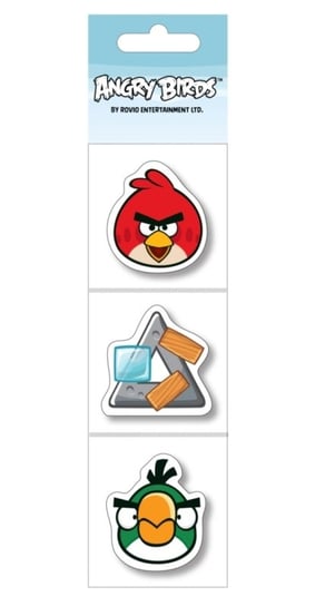 Angry Birds, zestaw gumek do ścierania, 3 szt. Euromic AS
