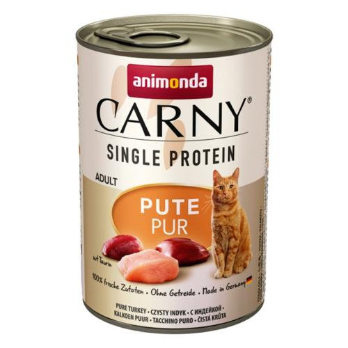 Animonda Carny Adult Single Protein czysty Indyk - Mokra karma dla kota - Puszka 400g Animonda